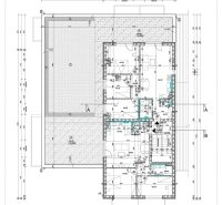 REZERVOVAÝ 3 izbový na predaj Tomčany, 136 m2 poschodie 3 terasa 59 m2 - Pôdorys 3-izbového bytu so zreteľnými rozmiestneniami izieb a technickými detailmi.
