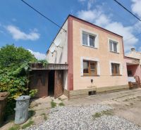 Dvojgeneračný rodinný dom s obrovským potenciálom v Šahách - Rodinný dom na Šípošovej ulici v Šahách obklopený zeleňou a kontajnermi.