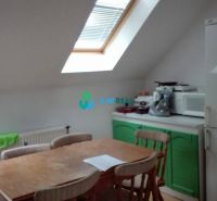 DUNAJSKÁ STREDA - KANCELÁRSKY PRIESTOR NA PRENÁJOM - Interiér kancelárie s jedálenským stolom, stoličkami, spotrebičmi a chladničkou.