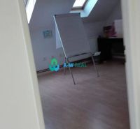 DUNAJSKÁ STREDA - KANCELÁRSKY PRIESTOR NA PRENÁJOM - Kancelárie s podlahou s dreveným dekorom a flipchartom, strešné okná poskytujú prirodzené svetlo.