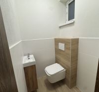 ‼️‼️znížená cena‼️‼️Awreal ponúka na predaj 4izbový bungalov v Hornom  - Toaleta v rodinnom dome s umývadlom a podlahou s dreveným dekorom.