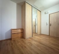 INVESTIČNÝ 2 izb.byt s LOGGIOU a ŠPAJZOU - Vstupná hala s podlahou s dreveným dekorom a vstavanou skriňou v 2-izbovom byte.
