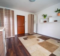 3 izbový byt vo Vrútkach, pokojné bývanie kúsok od centra - Izba s podlahou s dreveným dekorom, vstavanou skriňou a kobercovým dekorom.