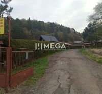 Na predaj pozemok/záhradka v záhradkárskej osade Poniklec Humenné - Cesta vedúca do záhrad v Humennom lemovaná stromami a plotmi s tabuľou zákazu vstupu.