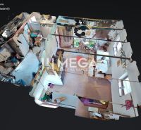 VÝRAZNE ZNÍŽENÁ CENA!!!  CHATA v Rekreačnej oblasti Domaša - 3D model interiéru chaty, rozdelený na miestnosti s rozmermi v metroch štvorcových.