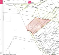 EXKLUZÍVNE NA PREDAJ 1303,5 m2 POZEMOK NA ZEMPLÍNSKEJ ŠÍRAVE - Mapa pozemkov na bývanie vo Vinnom s informatívnym meraním a parcelnými hranicami.