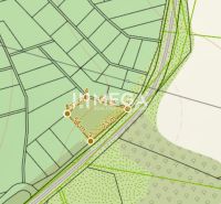 NA PREDAJ: Pozemok 3 000 m² LORINČÍK INVESTIČNÝ POTENCIÁL - Mapa poľnohospodárskych a lesných pozemkov v oblasti Košice II s vyznačenými rozmermi.