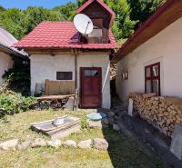 TRADIČNÝ DOM V SRDCI TAJOVA, 893 M2, TAJOV - Dvor rodinného domu v Tajove na ulici 55 s uskladneným drevom a satelitom.