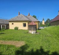 Na predaj rodinný dom s veľkou záhradou v centre V.Šariša - Záhrada pri rodinnom dome vo Veľkom Šariši s kostolom v pozadí.