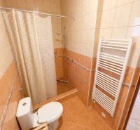 6-izbový rodinný dom v Šamoríne | 201 m² | pozemok 451 m² | - Kúpeľňa s toaletou a sprchovým kútom v rodinnom dome, obložená keramickými dlaždicami.