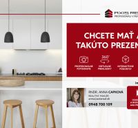 Slnečný 2-izb. byt, terasa a balkón, Stupava, V. Šikulu - Kuchyňa s ostrovčekom a skriňami, ponuka služby pre realitnú prezentáciu dvojizbového bytu.