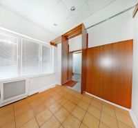 Klimatizovaný obchodný priestor - showroom alebo klinika,vstup z ulice - Obchodné priestory s oknom, dlažba, drevené obloženie. Svetlý a praktický interiér.