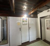 NA PREDAJ rodinný dom, tichá lokalita, Borský Mikuláš - Chodba rodinného domu s dreveným obložením stropu a bielymi dverami.