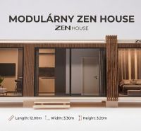 Na predaj: Luxusný mobilný dom „ZEN HOUSE“ - ihneď k odberu - Modulárny Zen House so sklenenými dverami a dreveným dekorom pre rodinný dom v Kysuckom Novom Meste.