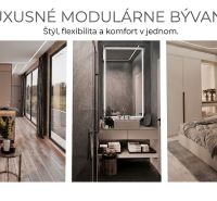 Na predaj: Luxusný mobilný dom „ZEN HOUSE“ - ihneď k odberu - Interiér rodinného domu: kuchyňa s podlahou s dreveným dekorom, kúpeľňa, spálňa so šatníkom.