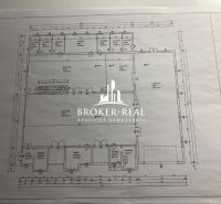 OBJEKT na podnikanie - veľkoobchod, distribúcia, sklad - Architektonický plán skladov a hál v Mére s detailmi miestností a rozmermi.