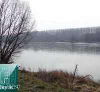 NOVÁ CENÁ !! GABČÍKOVO - NA PREDAJ rekreačný a lesný pozemok v panensk - Pohľad na rieku a breh s trávou v Starom prístave Gabčíkovo, Pozemky - bývanie.