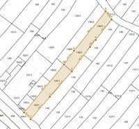 Stavebný pozemok 1222m² v obci Košolná - Katastrálna mapa Pozemky - bývanie v Košolnej, s vyznačením parciel a rozmerov na Košolnej.