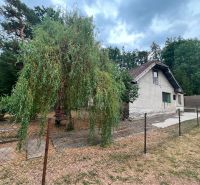 Exkl. 3 izbový rodinný dom v H. Orešanoch ZĽAVA - Rodinný dom v Horných Orešanoch s veľkým stromom a oplotenou záhradou.