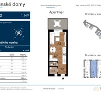 Na predaj investičné apartmány TATRA HOUSES  Veľký Slavkov - Pôdorys Rekreačného apartmánu Javor 2 s dispozíciou 3+kk a terasou.