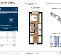 Na predaj investičné apartmány TATRA HOUSES  Veľký Slavkov - Pôdorys Rekreačného apartmánu s rozlohou 66,4 m² na druhom poschodí.