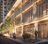 I 2i byt v novom projekte Panónska v Petržalke - Výstavba bytov na Panónskej ceste, Bratislava - Petržalka, s ľuďmi a modernou architektúrou.