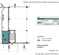 Na prenájom obchodný priestor - Kamenné pole, LM - Pôdorys obchodných priestorov v OC Liptov, Kamenné pole 4449/3, Liptovský Mikuláš.