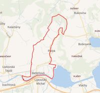 Investičný pozemok v Bešeňovej - Mapa oblasti pri Bešeňovej v kontexte Pozemkov - komerčných s vyznačenými miestami.
