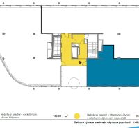 Kancelárie Prenájom | Samostatný Celok 146m2 | Apollo BC II - Pôdorys kancelárie na prenájom s výmerou 136,69 m².