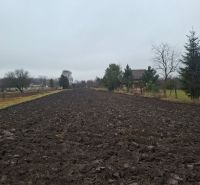 Znížená cena o 8000 eu. Pozemok na kľudnom mieste. - Obrobené pole v Záhradách mesta Dunajská Streda s vidieckou krajinou a stromami.