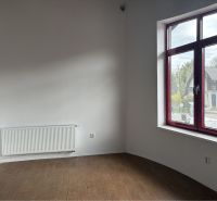 Prenájom nebytového priestoru na podnikateľské účely v CENTRE Dunajske - Miestnosť v budove s podlahou s dreveným dekorom a veľkým oknom.