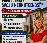 PREDAJ A PRENÁJOM NEHNUTEĽNOSTI V OKRESE DUNAJSKÁ STREDA - Inzercia realitnej kancelárie s popisom služieb a fotografiou maklérky.