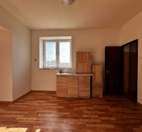 Na predaj 2-izb. byt v dvojdome (110 m²) v štandarde s krbom – Možnosť - Interiér rodinného domu s podlahou s dreveným dekorom a kuchynskou linkou.