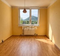 Na predaj 3 izbový byt s balkónom na Sidl.III v Humennom - Izba v 3-izbovom byte s podlahou s dreveným dekorom a veľkým oknom s výhľadom.