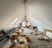 Investičná príležitosť - Dom s bývalou prevádzkou - Podkrovie s úložným priestorom a šikmými strešnými oknami v rodinnom dome.