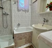 5 IZB. RODINNÝ DOM S ROZĽAHLÝM POZEMKOM 2 751 m² – NADLICE - Kúpeľňa v rodinnom dome s vaňou, sprchou a umývadlom.