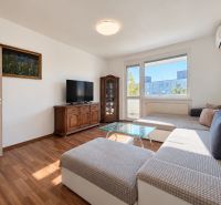 Rodinný alebo investičný 4-izbový byt, 89 m² - Obývacia izba v 4-izbovom byte s nábytkom, podlahou s dreveným dekorom a TV.