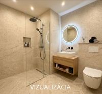 PREDAJ: 1 izbový byt; 38 m²; BREZNO ;89.500 € - Kúpeľňa v 1-izbovom byte s preskleným sprchovým kútom a podsvieteným zrkadlom.