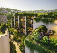4 izbový penthouse 155m² | Greencorner | Bratislava-Nové mesto - Zelená architektúra zdobí strechy a balkóny bytov v Bratislave - Novom Meste na Račianskej.