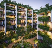4 izbový penthouse 155m² | Greencorner | Bratislava-Nové mesto - Zeleňou obklopené 2-izbové byty s balkónmi a centrálna záhrada v komplexe na Račianskej.
