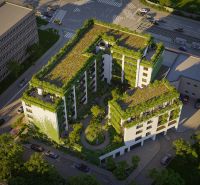 4 izbový penthouse 155m² | Greencorner | Bratislava-Nové mesto - Zelená strecha a vegetáciou pokryté budovy na Račianskej v Bratislave - Novom Meste.