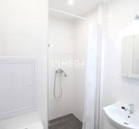 Na predaj garsónka na Sokolovskej ulici v meste Humenné - Kúpeľňa v rekreačnom apartmáne s toaletou, sprchou a umývadlom.