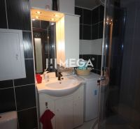 Na prenájom plne zariadená garsónka blízko centra - Humenné - Kúpeľňa v Rekreačnom apartmáne so sprchovacím kútom, umývadlom a práčkou.