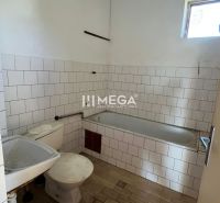 Na PREDAJ - Dom s krásnym pozemkom v Zbudskej Belej - Kúpeľňa so sprchou a záchodom v rodinnom dome, základný interiér s bielymi obkladačkami.
