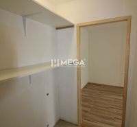 Na predaj - Priestranný 3-izb byt po rekonštrukcii v Snine - Predsieň s policami a podlahou s dreveným dekorom v 3-izbovom byte.
