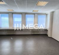NA PRENÁJOM KANCELÁRIA IDEÁLNA NA SLUŽBY 35m² - HUMENNÉ - Kancelárie s podlahou s dreveným dekorom a veľkými oknami pre prirodzené svetlo.