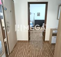 DOHODA NA CENE NA PREDAJ 4-IZBOVÝ BYT 88 m² S LOGGIOU HUMENNÉ - Chodba v 4-izbovom byte s dverami, podlaha s dreveným dekorom, zrkadlo, nábytok.
