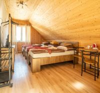 Penzión pri Bešeňovej – podnikateľská príležitosť v srdci Liptova - Izba s dreveným obkladom, podlaha s dreveným dekorom, Hotely a penzióny.