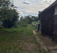 Predáme pozemok s RD v obci Viničné  - Záhrada s trávnikom a chodníkom na Hlavnej ulici v Viničnom, Pozemky - bývanie.