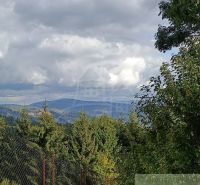 Tradičná drevenica/chalupa s výhľadmi v pokojnom prostredí - Staškov,  - Výhľad z chaty v Staškove na kopcovitú krajinu s hustými lesmi a oblohou.